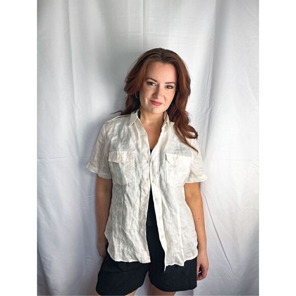 Jordan linen button down top - Picture 1 of 4